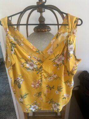 Rebecca Taylor tie shoulder floral top